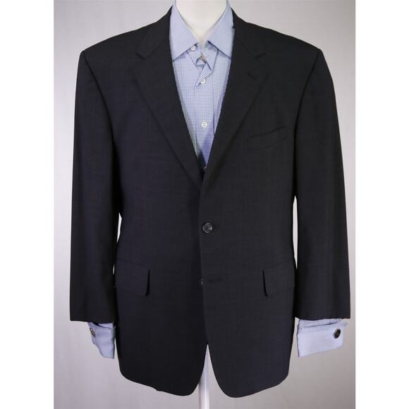 Brooks Brothers Solid Charcoal Gray Super 100's Wool Blazer Jacket 42S - Picture 2 of 8